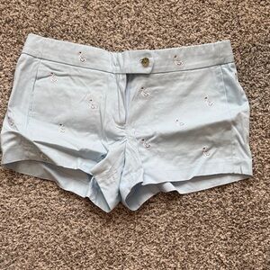 Light Blue Embroidered Women Shorts Jcrew